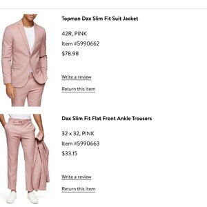 Nordstrom Topman Dax Slim Fit Suit Jacket and Pants